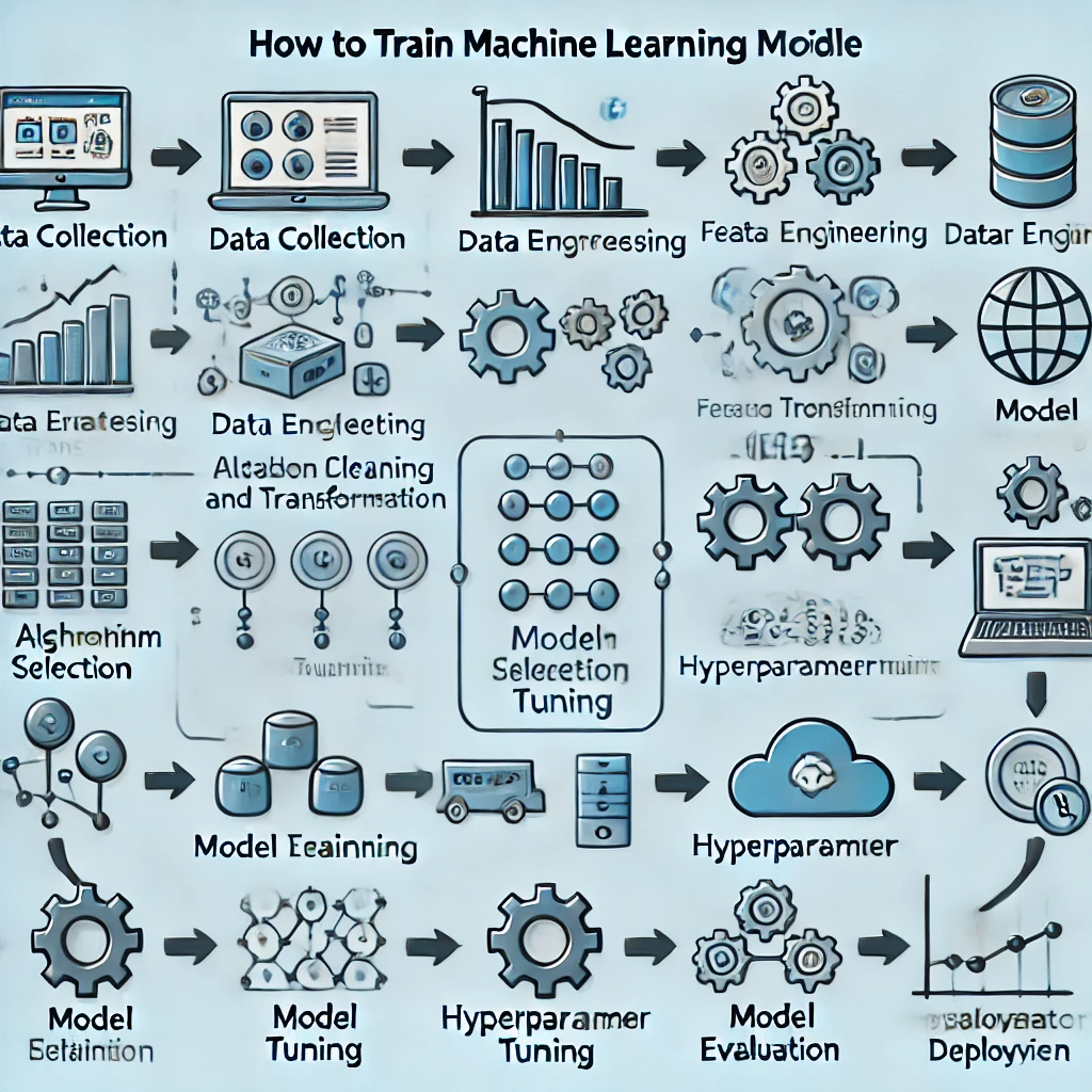 A detailed step-by-step guide on how to train machine learning models effectively