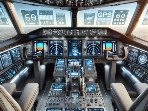 Modern cockpit showcasing pilot technology and flight efficiency innovations